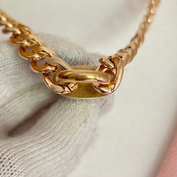 LOUIS VUITTON Padlock & Key Set Vintage Gold Plated Pre-Owned #317 - Picture 9 of 12